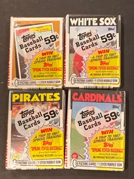 1986 Topps Baseball Cello Pack Lot Of 4