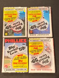 1986 Topps Baseball Cello Pack Lot Of 4