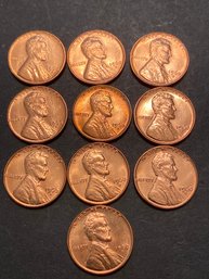 1960 D Lincoln Penny Small Date Lot Of 10