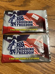 Topps 2001 (lot Of 2) Enduring Freedom Unopened Packs