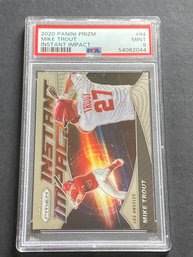 MIKE TROUT ANGELS 2020 PANINI PRIZM INSTANT IMPACT PSA 9