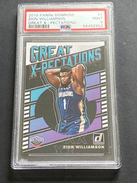 Zion Williamson (RC) - 2019-20 Panini Donruss - Great X-Pectations - PSA 9