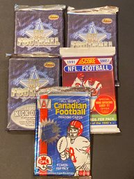 Assorted Football Card Pack Lot Of 5