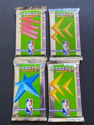 1991-92 Skybox Series 2 Basketball Wax Pack Card Lot Of 4