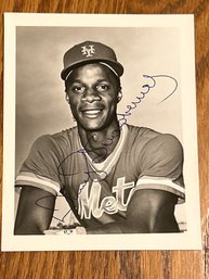 Signed 4x5 Darryl Strawberry Photo