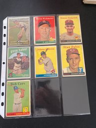 1950s Topps Baseball Card Lot Of 7