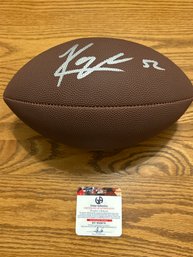 Khalil Mack Autographed Football With COA