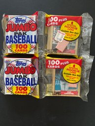 1987 Topps Baseball Jumbo Lot Of 2. Canseco Rookie Showing!