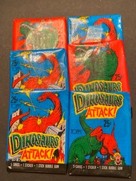 1988 Topps Dinosaurs Attack Wax Pack Lot Of 6