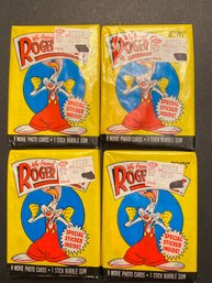 1987 Topps Who Framed Roger Rabbit Wax Pack Lot Of 4.