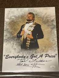 Ted Dibiase Autographed 11x 14 Photo With COA