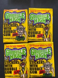 1986 Fleer Grossville High Wax Pack Lot Of 4