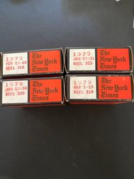 The New York Times Microfilm Reel Lot Of 4