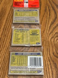 1987 Topps Baseball Rack Pack With Jose Canseco Showing!