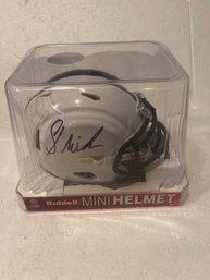 SHAREEF MILLER AUTOGRAPHED SIGNED Lions MINI HELMET JSA COA