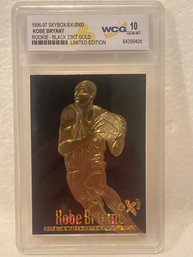 Graded Gem-Mint 10 KOBE BRYANT 1996 Skybox 23K Black Gold ROOKIE Card