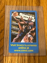 Michael Jordan RARE 2002 Pocket Schedule Card Sports Illustrated NRMT Low Pop