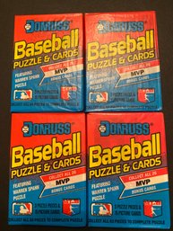 1989 Donruss Wax Pack Lot Of 4. Possible Griffey Rookie.