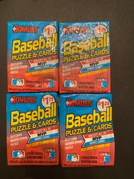 1989 Donruss Baseball Cello Pack Lot Of 4.   Possible Griffey Rookie!