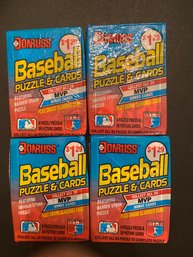 1989 Donruss Baseball Cello Pack Lot Of 4.   Possible Griffey Rookie!