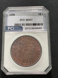 1896 Morgan DOLLAR PCI MS67 With Toning