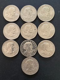 1979 Susan B Anthony Dollar Coin Lot Of 10