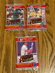 1984 Donruss Action All Stars Lot Of (3) Unopened Packs.