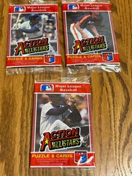 1984 Donruss Action All Stars Lot Of (3) Unopened Packs.