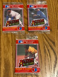 1984 Donruss Action All Stars Lot Of (3) Unopened Packs.