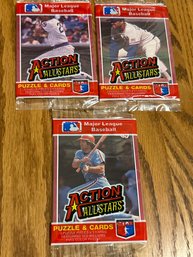 1984 Donruss Action All Stars Lot Of (3) Unopened Packs.