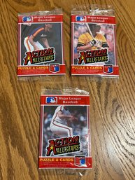 1984 Donruss Action All Stars Lot Of (3) Unopened Packs.