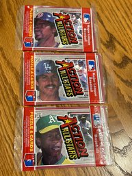 1983 Donruss Action All Stars Lot Of (3) Unopened Packs.