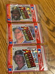 1983 Donruss Action All Stars Lot Of (3) Unopened Packs.