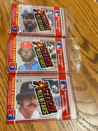 1983 Donruss Action All Stars Lot Of (3) Unopened Packs.