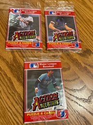 1984 Donruss Action All Stars Lot Of (3) Unopened Packs.