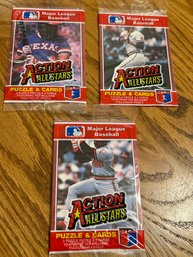 1984 Donruss Action All Stars Lot Of (3) Unopened Packs.