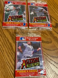 1984 Donruss Action All Stars Lot Of (3) Unopened Packs.