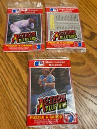 1984 Donruss Action All Stars Lot Of (3) Unopened Packs.