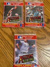 1984 Donruss Action All Stars Lot Of (3) Unopened Packs.