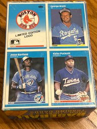 Empty Box 1987 Fleer Baseball With Uncut Collector Cards On Back