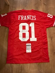 Russ Francis Autographed Jersey With COA