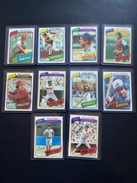 1980 Topps Superstar Baseball Card Lot Of 10