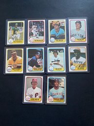 1981 Fleer  Superstar Baseball Card Lot Of 10