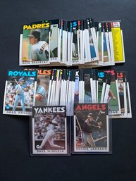 1986 Topps Baseball Card Lot Of 100