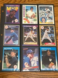 Lot Of (9) Assorted 1980s NY Yankees Baseball Cards