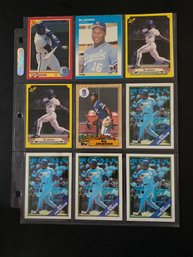 Bo Jackson Baseball Card Lot Of 12