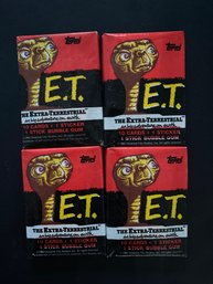 1982 Topps - E.T. The Movie Sealed Wax Pack Lot Of 4