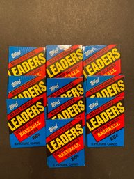 1986 Topps Major League Leaders Glossy Baseball Cards Wax Packs Lot Of 10