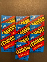 1986 Topps Major League Leaders Glossy Baseball Cards Wax Packs Lot Of 10