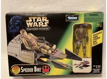 1997 Kenner Star Wars Expanded Universe Speeder Bike W/ Rebel Pilot SEALED NIB